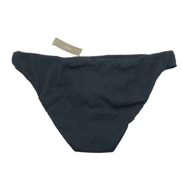 J Crew Scrunchie Hipster Bikini Bottom Textured Black XXL - Picture 2 of 4